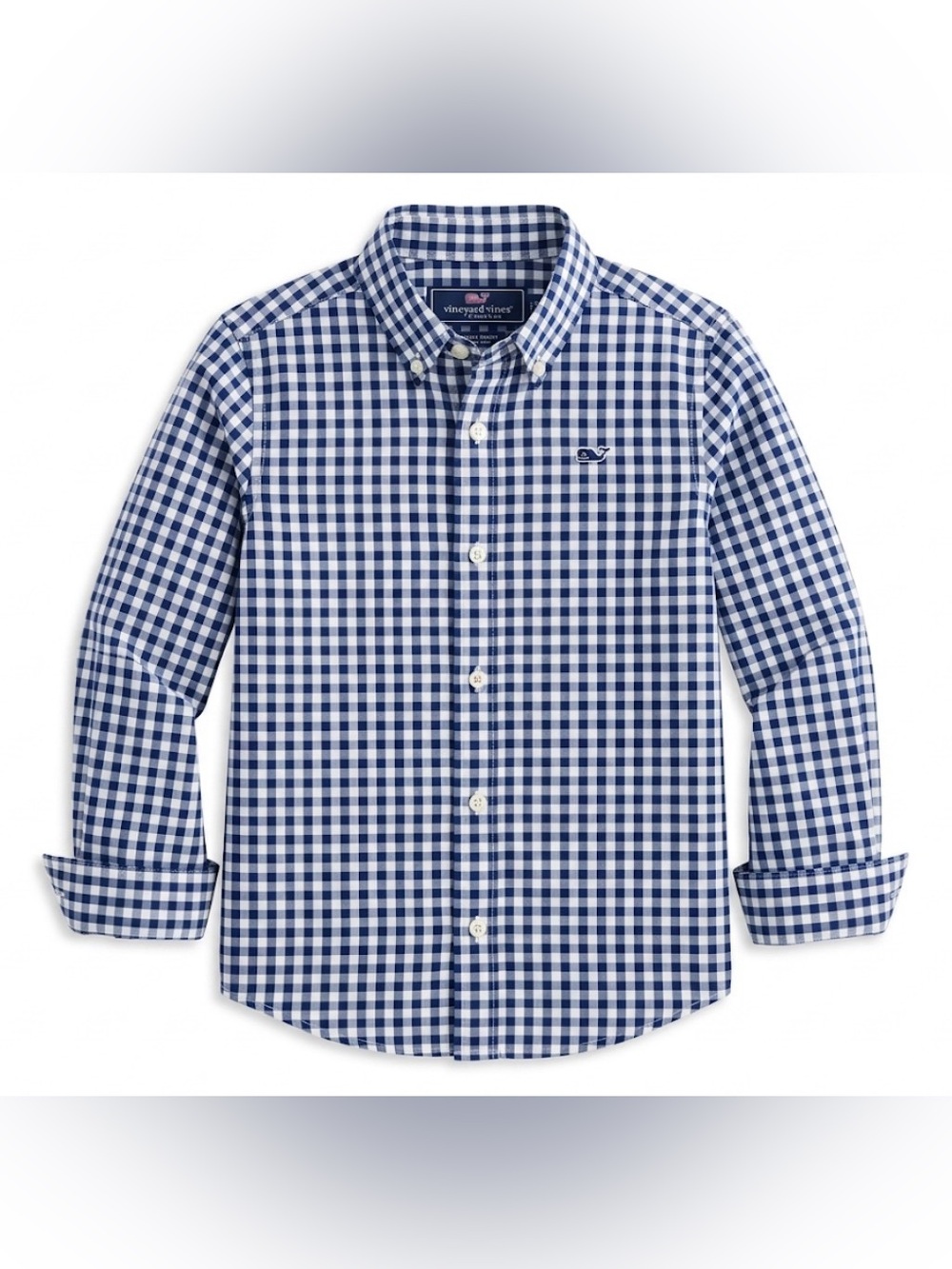 Vineyard Vines | Navy White Check Long Sleeve Shirt | 3T